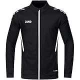 JAKO Kinder Polyesterjacke Challenge, Schwarz/Weiß, 128