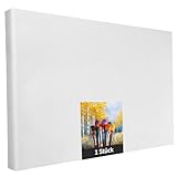 Keilrahmen Set aus 1 Stück in 80x120 cm, weiße Künstlerleinwand aus Polyester, zum Bemalen, fertig bespannt, geeignet für Acrylfarben oder Textilfarben, DIY Projektbedarf für Maler und Künstler