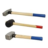 BOOMET Hammer Set · Schlosserhammer 500g / Gummihammer 320g / Fäustel 1000g · weitere Hammer Sets erhältlich · für präzises Arbeiten · Ideal für Maurer und Schlosser