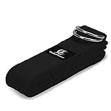 WOMA Yoga Gurt aus 100% Baumwolle in 5 Farben & 2 Längen - 183cm & 240cm x 3,8cm - Yoga Band/Yoga Strap für besseres und einfaches Dehnen mit stabilem Doppel-D Metallverschluss für Yoga & Pilates