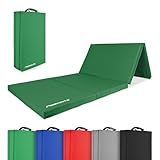 MSPORTS Turnmatte Premium klappbare Weichbodenmatte 190 x 80 x 5 cm Gymnastikmatte Sportmatte für zuhause Kinder Erwachsene (Grün, 190 x 80 x 5 cm)