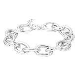 GLEAVI Panzerkette Choker Halskette aus Metall Kurze Vintage Gliederkette Silberfarbenes Punk für und Alltag