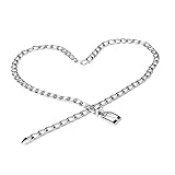 CATIEBYE Modischer Taillengürtel für Damen Dekorative Kette für Kleider und Röcke Silberfarben Perfektes Accessoire für Besondere Anlässe und Alltag