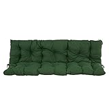PATIO Hollywoodschaukel Auflage 180x50 cm Frigiliana Sitzpolster grün Gartenbank Auflage gesteppt einteilig mit Schnüren