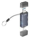 USB 3.0 OTGs Adapter mit Typ C USB A HDMI-kompatiblen Schnittstellen und integriertem SD3.0 TF3.0 Kartenleser für Integration