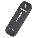 4G LTE WiFi Modem, USB Wireless Router mit USB Hotspot, Hohe Geschwindigkeit für Reisegeschäfte von Bis zu 150 Mbit/S, Unterstützt 8 Geräte, Plug and Play WPA, WPA2 WiFi (Black)