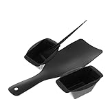 VICASKY 1 Satz Haarfärbe Kunststoff Haarfärbebrett mit Pinsel Professionelles Färbewerkzeug für Friseure und Heimgebrauch Schwarz Ergonomisches Design für Komfort und Stabilität