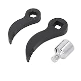 LOCADENCE Brecheisen-Schlüsseladapter, Brecheisen-Adapterkopf-Werkzeuge mit Adapter, 3/8 Zoll Stern 1/2 Zoll Vierkant gezahnter Brecheisen-Schlüsseladapter zum Entfernen