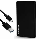 Storite 120GB tragbare Externe Festplatte, Backup-Speicherlaufwerk mit USB 2.0, ultraschnelle Datenübertragung, kompakte Festplatte, kompatibel mit PC, MAC, Windows, Laptop, Desktop (schwarz)