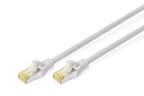 DIGITUS LAN Kabel Cat 6A - 1,5m - RJ45 Netzwerkkabel - S/FTP Geschirmt - Kompatibel zu Cat-6 & 7 - Grau