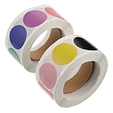 FOYTOKI Bunte Punktaufkleber Durchmesser Pro Rolle Praktische Etiketten Für Handwerk Farbcodierung Und Bürobedarf 8 Farben