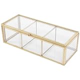 WRITWAA Box Schmuck Aufbewahrungsbox Kommodenschublade Büroschubladen Schreibtisch Organizer Und Zubehör Make Up Halter Fach Make Up Organizer Schreibtisch Organizer Schmucketui Glas