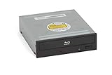 Hitachi-LG BH16 Internal Blu-Ray Drive, BD BD-R BDXL DVD-RW Player/Writer for Desktop PC, Windows 10 Compatible, 16x Write Speed, Bare Drive - Black