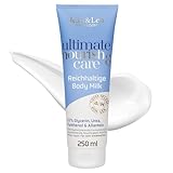 Jean & Len Ultimate Nourish & Care Body Milk, für sehr trockene Haut, spendet der Haut 48h Feuchtigkeit, mit Vitamin E, reichhaltige Körperlotion, ohne Parabene & Silikone, vegan, 250 ml