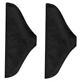 HIAKDOFT 2 Stück Kleiderschutz Überzüge aus Baumwolle rutschfeste Hängerschoner für Anzüge und Kleider Kratzfeste Hakenhüllen für Kleiderschrank und Bekleidungsgeschäft Schwarz