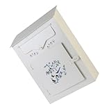 ZUJIABAO Dekorativer Briefkasten aus Eisen mit Vogel-Kunstwerk, für den Außenbereich, korrosionsbeständige Oberfläche, hohe Kapazität, Briefaufbewahrung, großes Fassungsvermögen, dekorativer