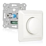 Aroidful LED Dimmer 230v, Phasenabschnittdimmer 5-200W Lichtschalter dimmbar 220-240V Dimmer Schalter für dimmbare LED-Lampen, kompatibel mit Glüh- und Halogenlampen, mit Memory-Funktion