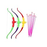 MOBUTOFU Kinder Bogenschießset 3 Stück Saugnapfpfeile Pfeil Und Bogen Spielzeug Langlebig Umweltfreundlich Tragbar Für Outdoor Interaktion Und Freizeitspaß