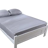 Solider Matratzenschoner, wasserdichter Bettlakenbezug, Matratzenunterlage, kein Kissenbezug Für Matratzen(Light Grey,200x200x30cm)