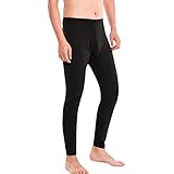 Duohropke Lange Unterhose Herren Winter Thermounterhose Unterhosen Sport Gefüttert Unterwäsche Skiunterwäsche Fleece Funktionsunterwäsche mit Eingriff Extra Warm Thermowäsche Thermo Hose