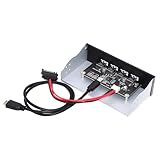 cablecc 4-Port 10Gbps Frontpanel Interner USB 3.1 Gen 2 Typ-C auf Typ-A auf Motherboard Interner Typ-E Hub Adapter für 5,25' Schacht