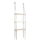 Wand-Hängeregal – Boho-Regale aus geflochtenem Seil, Boho-Baumwollseil-Regal | rustikale 3-stufige schwebende Wandregale mit böhmischer Wanddekoration, für