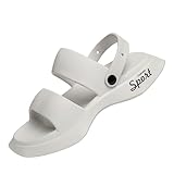 Slider Sandalen für Sport, Sommer, Strand, Schieben, Outdoor, Remote-Hausschuhe, Sandalen, Herren, geschlossene Zehenschuhe, Größe 43, weiß, 7 UK 3X-Narrow