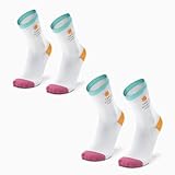 ROCKBROS TVI Fahrradsocken Damen 2er Pack, Radsocken Sommer Lightweight Atmungsaktive Sportsocken für Radsport, Laufen, Fitness, Crossfit