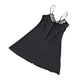 Holibanna Straps-Nachthemd Pajamas for Women still Nachthemd Damen Pyjama für Damen Schwarze Abendkleider Nachthemden Frau Nachthemd Nachtwäsche aus Spitze Nachtwäsche für Damen Die Seide