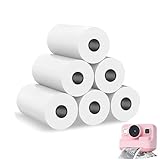 6 Rollen Thermopapier Kinderkamera, Kinderkamera Thermopapier, Thermopapier Drucker, Thermodruckerpapier Weißes Null Tinten Druckpapier, Für Kinder Sofortbildkameras Mobiler Mini Fotodrucker