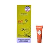 eco elio Mehr Care LSF 50, 1x 75 ml I Sonnencreme mit Niacinamid & Blue-Light-Schutz I Straffend, schnell einziehend & vegan I Für Gesicht & Körper I Spar-Set plus Pharma Perle give-away