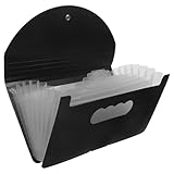 CIYODO Lagiger Erweiterbarer Fächermappe Dokumentenorganizer mit Flexibler Sicherungsklappe und Beschriftbaren Taschen Tragbarer Bürobedarf für Quittungen Belege Akten und