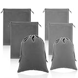 Yuanchu 6 Stück Drawstring Aufbewahrungstasche,2 Größen Microfiber Wasserdichtes Trockenbeutel Kordelzug Geschenk Tasche Schmuck Beutel für Schlüssel Mobiltelefonen Kamera Mobile Stromversorgung