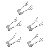 TOYANDONA 5 Sätze Lebensmittelzange Aus Edelstahl Grill Für Handhaben Braten Küchenzange Aus Metall Fleischzange Zum Kochen Edelstahl Küchenzange Rostfreier Silber 2 Stücke * 5