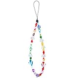 JJUNW Farbe Kurz Handy Lanyard, Handyanhänger, Handy Perlen Schlüsselband Handgelenk Universal Kurz Handyanhänger Handy-Lanyard-Charms kompatibel mit jedem Handy Smartphone Handy Hülle