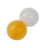 GUIJIALY Sport-Tischtennisbälle, Pong-Ball, 39 mm Durchmesser, 6 Stück, Weiß / Gelb
