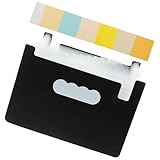 HOOWIFFY Mini Akkordeon Ordner Fächer Büro Organizer PP Dokumentenmappe Vielseitiger Quittungs Gutscheinhalter Tragbar Robust Praktisch