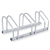 CCLIFE Fahrradständer Boden für 3 Fahrräder mit Reifenbreiten bis 65 mm Eisen Fahrradhalter 71 x 32 x 26 cm