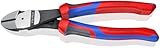 KNIPEX Kraft-Seitenschneider mit Comfort-Griffen schwarz atramentiert 200 mm, 74 22 200