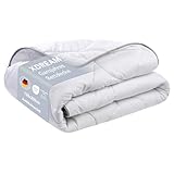 XDREAM SilverPlus Bettdecke 155x220 | Atmunsaktive Steppdecke mit SilverPlus®-Ausrüstung für Allergiker | weiche Microfaser Schlafdecke | Öko-TEX® | Ganzjahresdecke 155 x 220 cm