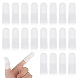 COMNICO 20 Stück Pet Finger Zahnbürste Wiederverwendbar Hundezahnbürste Fingerling Zahnreinigung Weich Hochwertige Fingerzahnbürste Hunde Katzen Zahnpflege Waschbar Langlebig Bequem