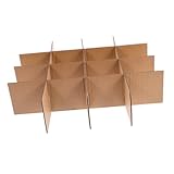 HOMSFOU Kartonteiler Karton Weiß Verpackung Umzug Party Verpackung Für Kartons Kleine Wellpappe Fächer Große Kartonteiler Versandkarton DIY Kartonteiler Papier
