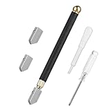 Glasschneider 2mm-20mm, Metalllegierung Glasschneider Diamant, verbessertes Glasschneide-Werkzeug, Flaschenschneider Fensterglas, Fliesenschneider mit 3 Hartmetall-Schneidköpfen