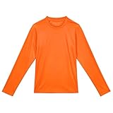 Neoprenanzug Kinder Uv Shirt Sonnenschutz Badeshirt Uv Herren Schwimmshirt Kinder Sonnenschutz Badeshirt Uv Rash Guard Badeanzug Jungen Rashguards Für Jungen Hellorange Farbe S