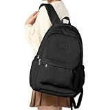 WEPLAN Schultasche Schulrucksack für Mädchen, Leichte Schultaschen für Mädchen im Teenageralter, Wasserdichter Schulrucksack für College Schule,Jungen Rucksack Damen School Bag Backpack,Schwarz