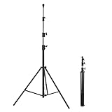 MYOYAY 410cm Lichtstativ Höhenverstellbar Lampenstativ, 4.1m Heavy Duty Metal Lampenständer mit Luftkissenfeder 161.4 Zoll Studioblitz Metallstativ Stativ Lampenhalter für Studio Outdoor Photography
