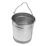 IMIKEYA Rustikaler Eiseneimer mit Verstärktem Griff Auslaufsicherer Wasserbehälter für Gartenarbeit Autowäsche und Hausreinigung Großer Nutzkübel für Einfaches Wasserholen aus Brunnen