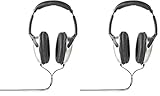 NEDIS - Kopfhörer mit Kabel - Over-Ear - 6 m Rundes Kabel - HiFi - Ergonomische Ohrmuscheln - Silber/Schwarz (Packung mit 2)