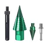 Holzspalter Bohrer 50mm, Kegelspalter mit 1 Austauschbaren Bohrer und Einen Runden/Quadratischen Griff, Bohrkegel Holzspalter, Hohe Härte, Langlebig, Wärmeableitung