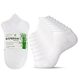 Jeasona 8 Paar Bambus Socken Damen 39-42 Sneaker Socken Damen 39-42 Weiß Kurz Anti Schweiß Atmungsaktive Ohne Naht An Den Zehen Bambussocken Sneakersocken